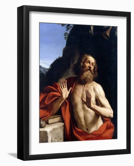 Saint Jerome in the Wilderness-Giovanni Francesco Barbieri-Framed Giclee Print