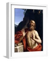 Saint Jerome in the Wilderness-Giovanni Francesco Barbieri-Framed Giclee Print