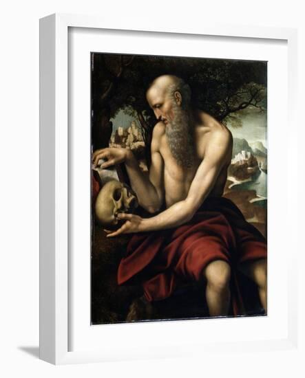 Saint Jerome, Late 15th or Early 16th Century-Cesare da Sesto-Framed Giclee Print