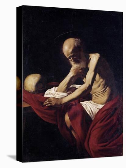 Saint Jerome Penitent-Caravaggio-Stretched Canvas