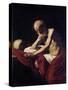 Saint Jerome Penitent-Caravaggio-Stretched Canvas