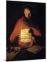Saint Jerome Reading by Georges De La Tour-null-Mounted Photographic Print