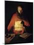 Saint Jerome Reading by Georges De La Tour-null-Mounted Photographic Print