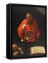Saint Jerome Reading (Cop), Ca 1636-Georges de La Tour-Framed Stretched Canvas