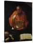 Saint Jerome Reading, Copy of a Lost Original-Georges de La Tour-Stretched Canvas