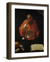 Saint Jerome Reading, Copy of a Lost Original-Georges de La Tour-Framed Giclee Print