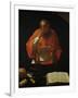 Saint Jerome Reading, Copy of a Lost Original-Georges de La Tour-Framed Giclee Print