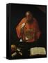 Saint Jerome Reading, Copy of a Lost Original-Georges de La Tour-Framed Stretched Canvas