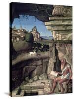 Saint Jerome Reading-Giovanni Bellini-Stretched Canvas