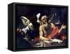 Saint Jerome & The Angel-Simon Vouet-Framed Stretched Canvas
