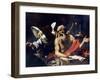 Saint Jerome & The Angel-Simon Vouet-Framed Giclee Print