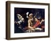 Saint Jerome & The Angel-Simon Vouet-Framed Giclee Print