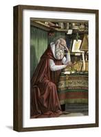 Saint Jerome Translating the Bible into Latin, known as the Vulgate-null-Framed Giclee Print