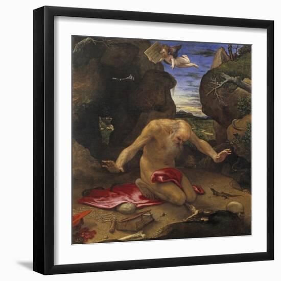 Saint Jerome-Lorenzo Lotto-Framed Giclee Print