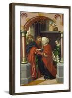 Saint Joachim and Saint Anne Meeting at the Golden Gate, 1512-Hans Fries-Framed Giclee Print