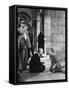 SAINT JOAN, 1957 directed by OTTO PREMINGER On the set, Otto Preminger with Jean Seberg (b/w photo)-null-Framed Stretched Canvas