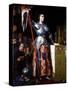 Saint Joan of Arc at Coronation of King Charles VII in Reims Cathedral-Jean-Auguste-Dominique Ingres-Stretched Canvas