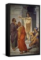 Saint John Baptist on Threshold of Prison-Cesare Maccari-Framed Stretched Canvas