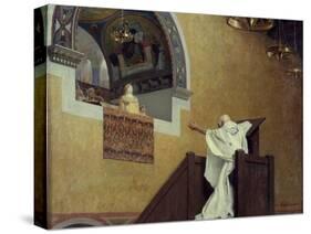 Saint John Chrysostom Confronting the Empress Eudoxia by Jean Paul Laurens-null-Stretched Canvas