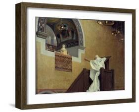 Saint John Chrysostom Confronting the Empress Eudoxia by Jean Paul Laurens-null-Framed Photographic Print