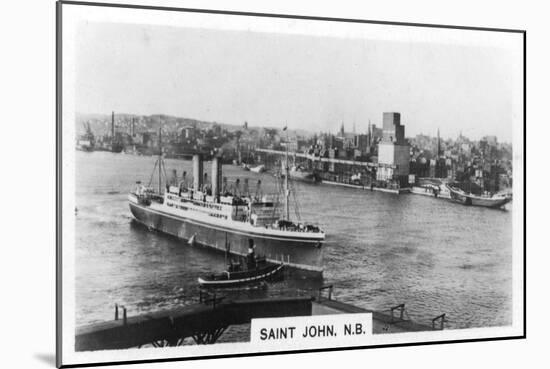 Saint John Harbour, New Brunswick, Canada, C1920S-null-Mounted Giclee Print