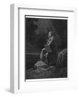 Saint John on the Greek Island of Patmos Receives His Revelation of Things-Gustave Dor?-Framed Photographic Print