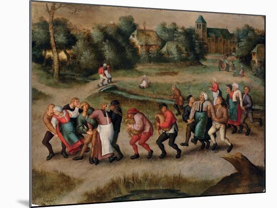 Saint John's Dancers in Molenbeeck, 1592-Pieter Brueghel the Younger-Mounted Giclee Print