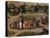Saint John's Dancers in Molenbeeck, 1592-Pieter Brueghel the Younger-Stretched Canvas