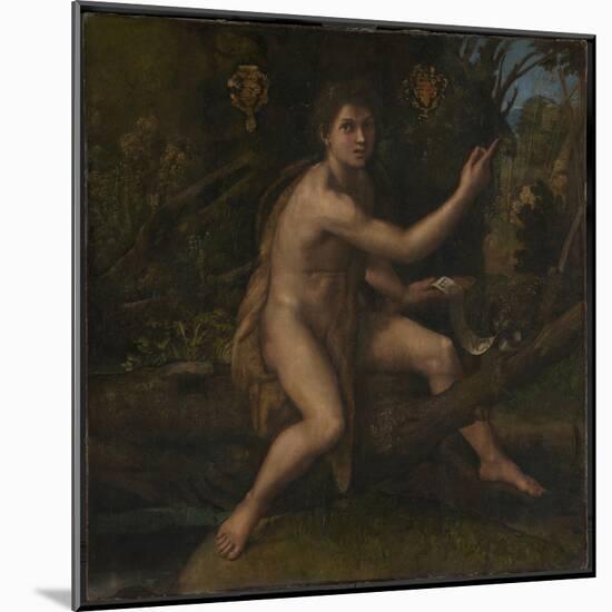 Saint John the Baptist, 1519 (Oil on Canvas)-Raphael (1483-1520)-Mounted Giclee Print