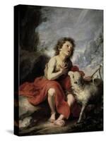 Saint John the Baptist as a Child, 1670-1680-Bartolome Esteban Murillo-Stretched Canvas