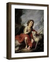 Saint John the Baptist as a Child, 1670-1680-Bartolome Esteban Murillo-Framed Giclee Print