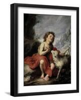 Saint John the Baptist as a Child, 1670-1680-Bartolome Esteban Murillo-Framed Giclee Print