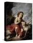 Saint John the Baptist as a Child, 1670-1680-Bartolome Esteban Murillo-Stretched Canvas