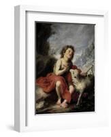 Saint John the Baptist as a Child, 1670-1680-Bartolome Esteban Murillo-Framed Giclee Print