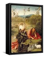 “ Saint John the Baptist Dozed in Nature ” Painting by Hieronymus Van Aeken (Aken) Says Jerome Bosc-Hieronymus Bosch-Framed Stretched Canvas