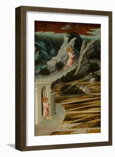 Saint John the Baptist Entering the Wilderness, 1455-1460-Giovanni di Paolo-Framed Giclee Print