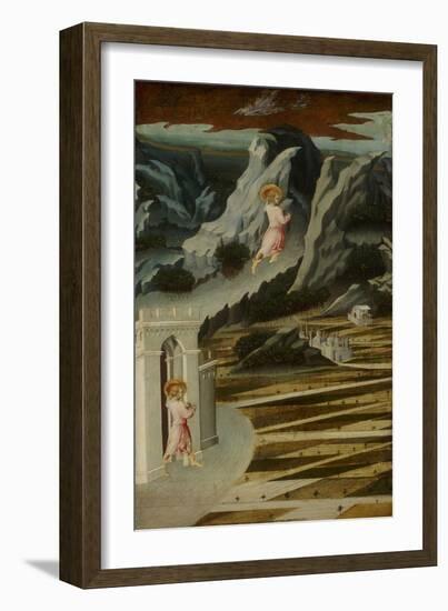 Saint John the Baptist Entering the Wilderness, 1455-60-Giovanni di Paolo-Framed Giclee Print