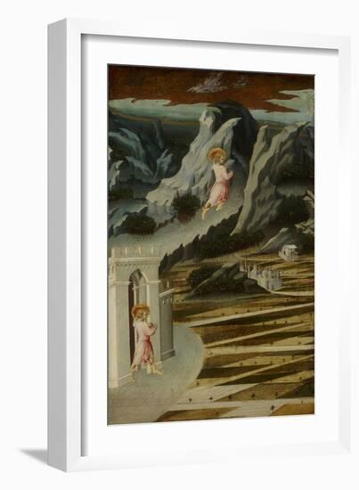 Saint John the Baptist Entering the Wilderness, 1455-60-Giovanni di Paolo-Framed Giclee Print