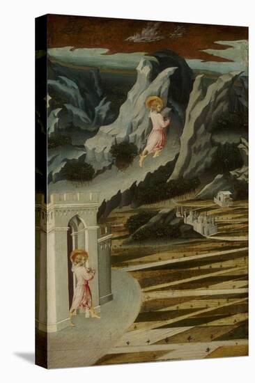 Saint John the Baptist Entering the Wilderness, 1455-60-Giovanni di Paolo-Stretched Canvas