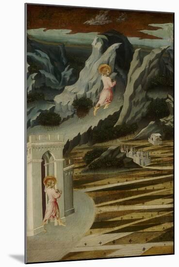 Saint John the Baptist Entering the Wilderness, 1455-60-Giovanni di Paolo-Mounted Giclee Print