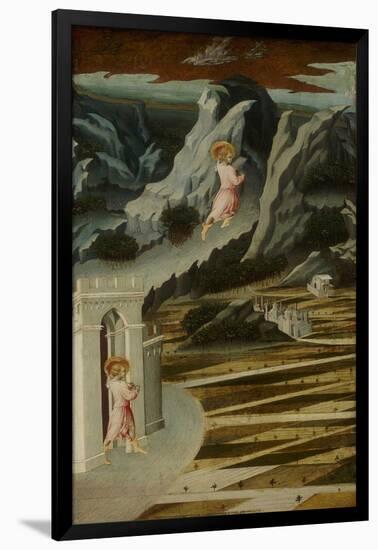 Saint John the Baptist Entering the Wilderness, 1455-60-Giovanni di Paolo-Framed Giclee Print