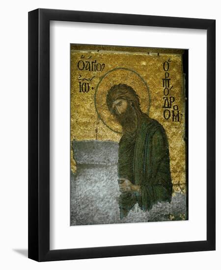 Saint John the Baptist from the Deesis in the North Gallery, Byzantine Mosaic, 12th Century-null-Framed Giclee Print