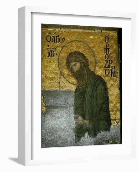 Saint John the Baptist from the Deesis in the North Gallery, Byzantine Mosaic, 12th Century-null-Framed Giclee Print