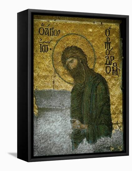 Saint John the Baptist from the Deesis in the North Gallery, Byzantine Mosaic, 12th Century-null-Framed Stretched Canvas