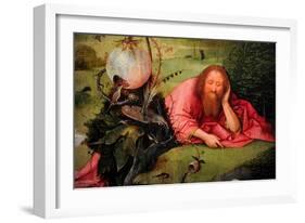 Saint John the Baptist in Meditation, C.1495-Hieronymus Bosch-Framed Giclee Print