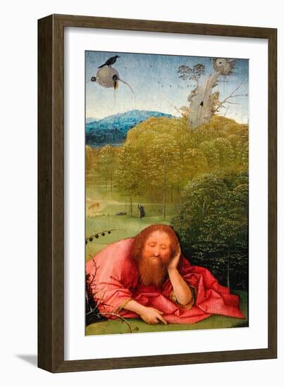 Saint John the Baptist in Meditation, C.1495-Hieronymus Bosch-Framed Giclee Print