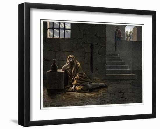 Saint John the Baptist in Prison 19Th-Century Print-Stefano Bianchetti-Framed Giclee Print