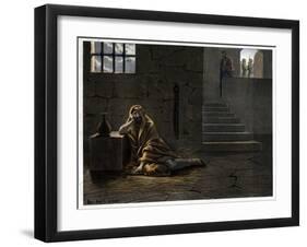 Saint John the Baptist in Prison 19Th-Century Print-Stefano Bianchetti-Framed Giclee Print