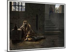 Saint John the Baptist in Prison 19Th-Century Print-Stefano Bianchetti-Mounted Giclee Print