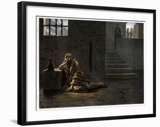 Saint John the Baptist in Prison 19Th-Century Print-Stefano Bianchetti-Framed Premium Giclee Print